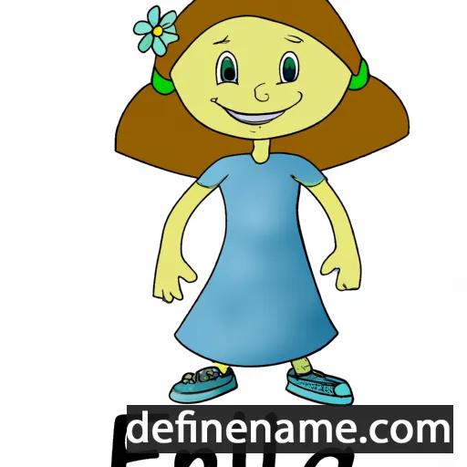 cartoon of the name Enella