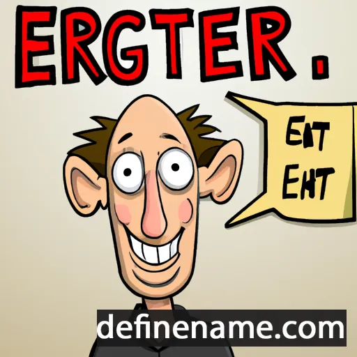 cartoon of the name Engebret