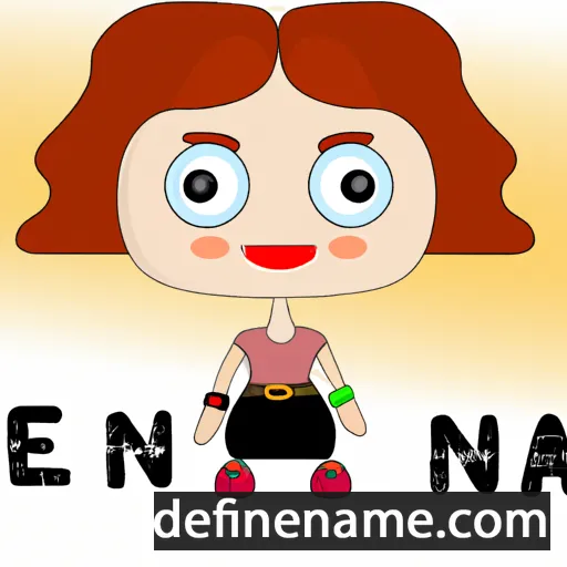 cartoon of the name Enia