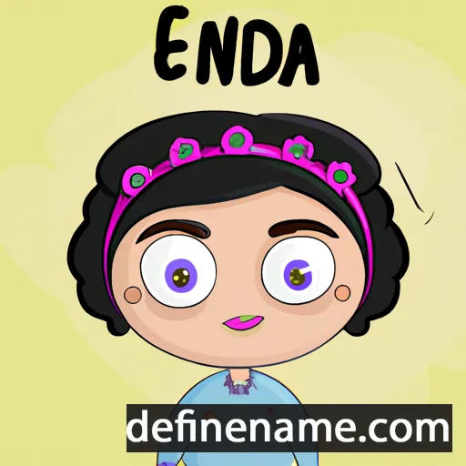 cartoon of the name Enida