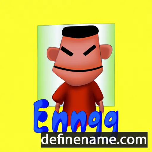 cartoon of the name Enjang