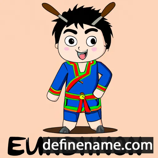 cartoon of the name Enkhchuluun