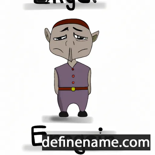 cartoon of the name Enkhgerel