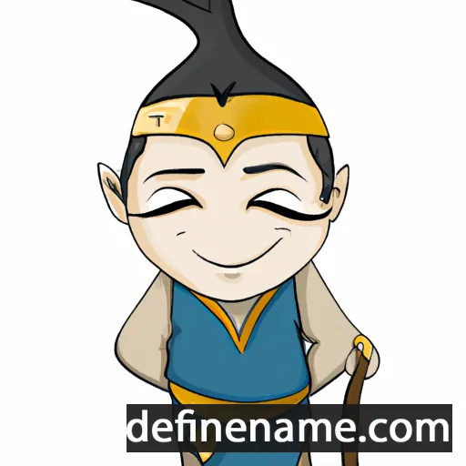 cartoon of the name Enkhjin