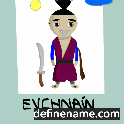 cartoon of the name Enkhtaivan