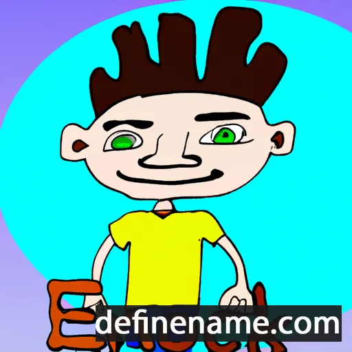 cartoon of the name Enock