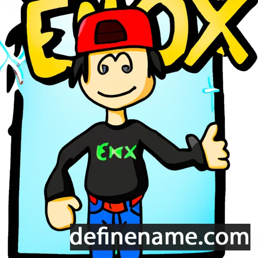 cartoon of the name Enoix