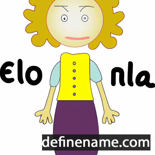 cartoon of the name Enolia