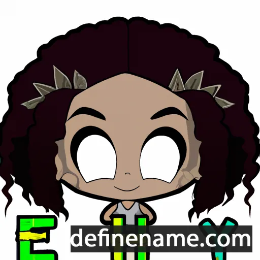 cartoon of the name Enyah