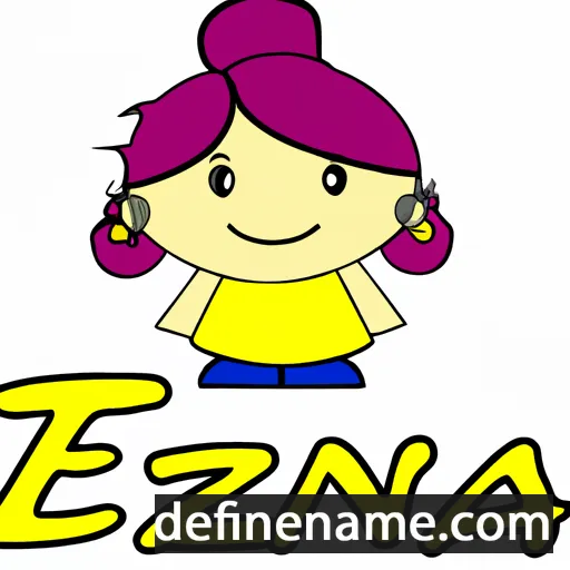 cartoon of the name Enzia