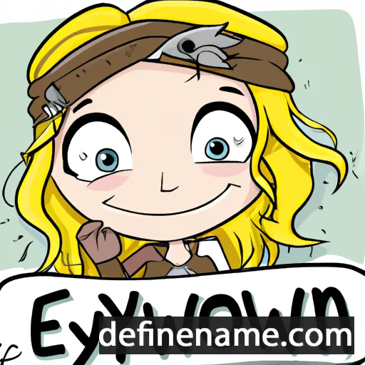 cartoon of the name Eowynn