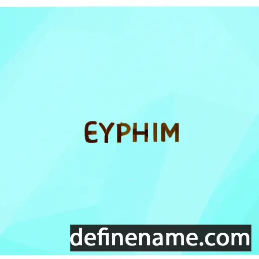 cartoon of the name Ephraïm