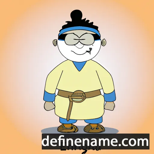 cartoon of the name Erdenebaatar