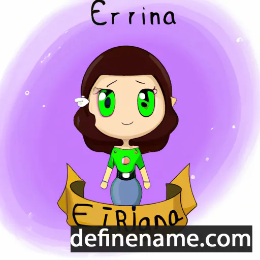 cartoon of the name Eriana