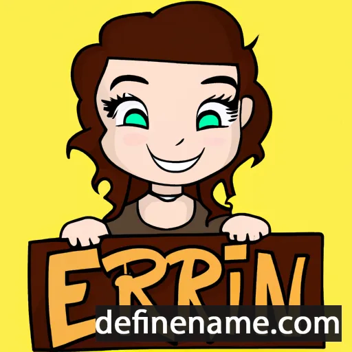 cartoon of the name Erin