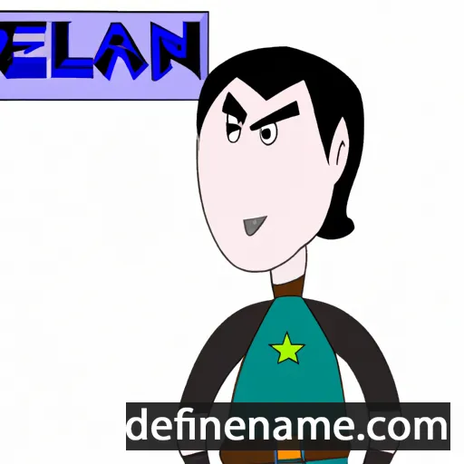 cartoon of the name Erlan