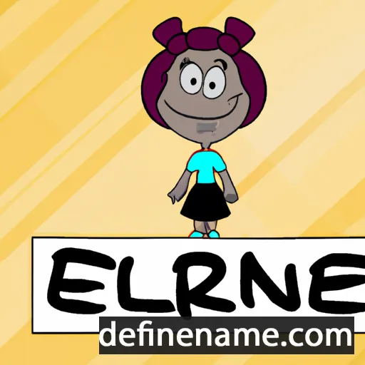 cartoon of the name Erlene