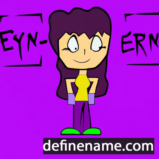 cartoon of the name Erlynn