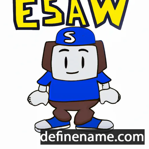 cartoon of the name 'Esaw