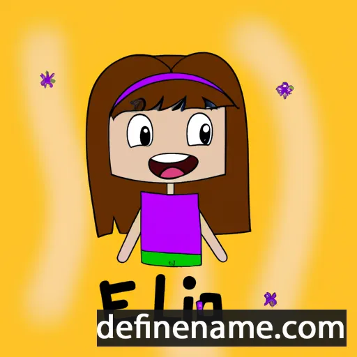 cartoon of the name Èlia