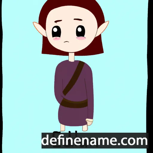 cartoon of the name Eiluned