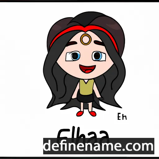 cartoon of the name Elaheh