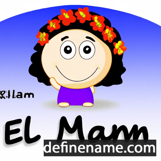 cartoon of the name Elham