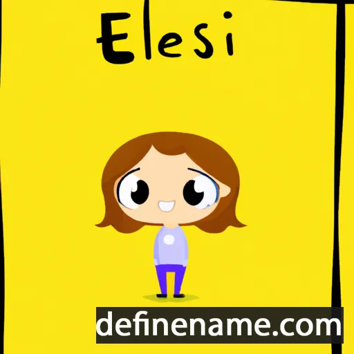 cartoon of the name Elísabet