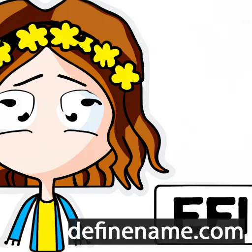 cartoon of the name Elif