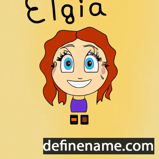 cartoon of the name Eligia