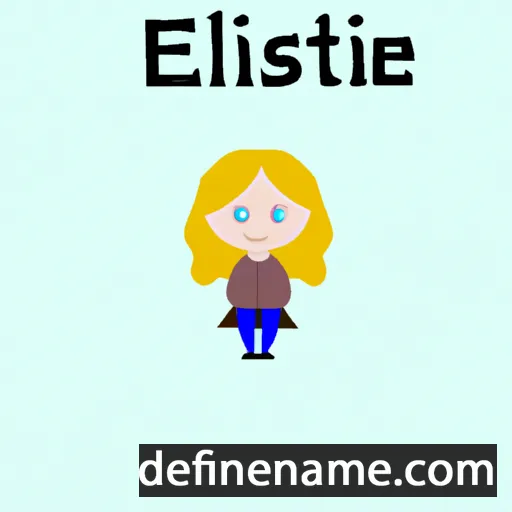 cartoon of the name Eliisabet