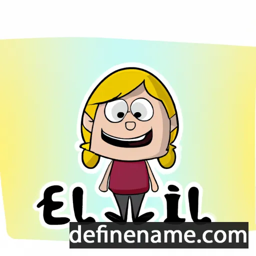 cartoon of the name Elin