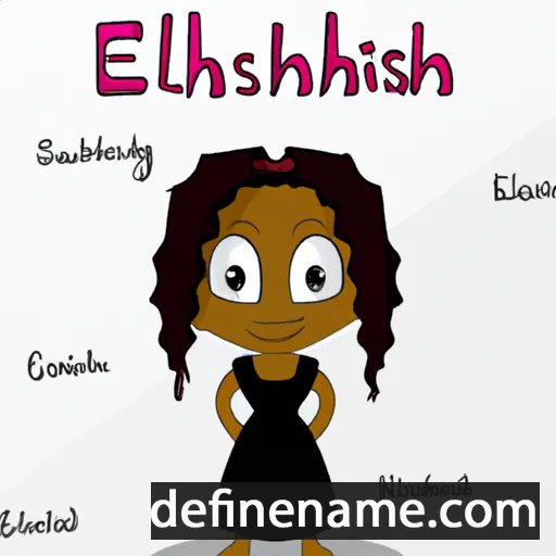 cartoon of the name Elisheba