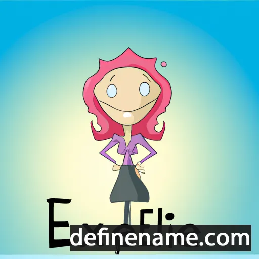 cartoon of the name Elixabete