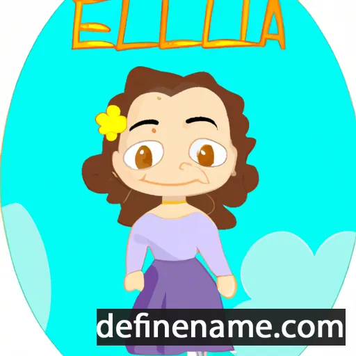 cartoon of the name Elliana