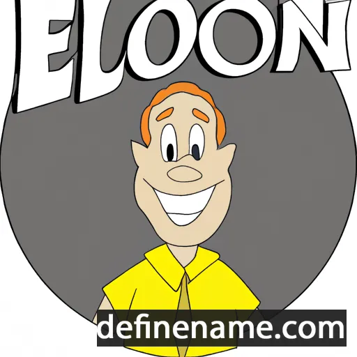 cartoon of the name Elon