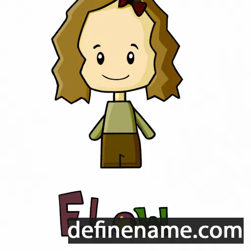 cartoon of the name Elowen