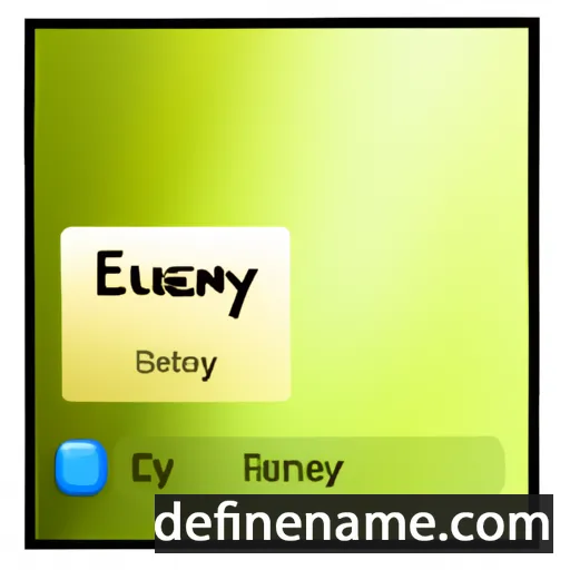 cartoon of the name Eluney