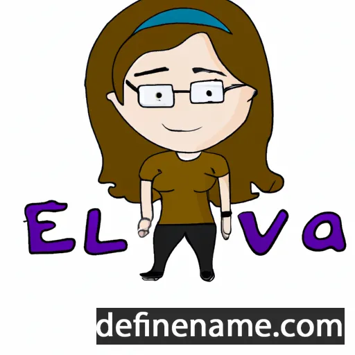 cartoon of the name Elva