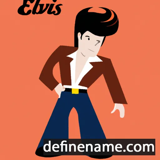 cartoon of the name Elvis