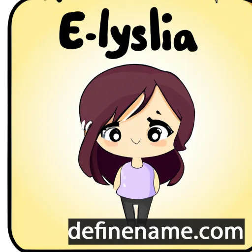 cartoon of the name Elysia