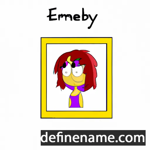 cartoon of the name Emberly