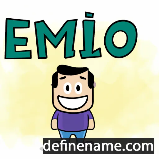 cartoon of the name Emílio