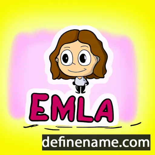 cartoon of the name Emilia