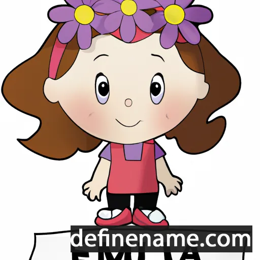 cartoon of the name Emilija