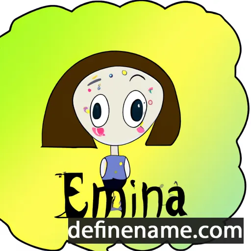 cartoon of the name Emina