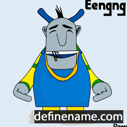 cartoon of the name Enkhjargal