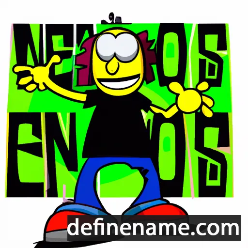 cartoon of the name Enos