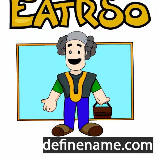 cartoon of the name Erastos