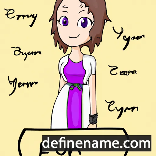 cartoon of the name Eryn